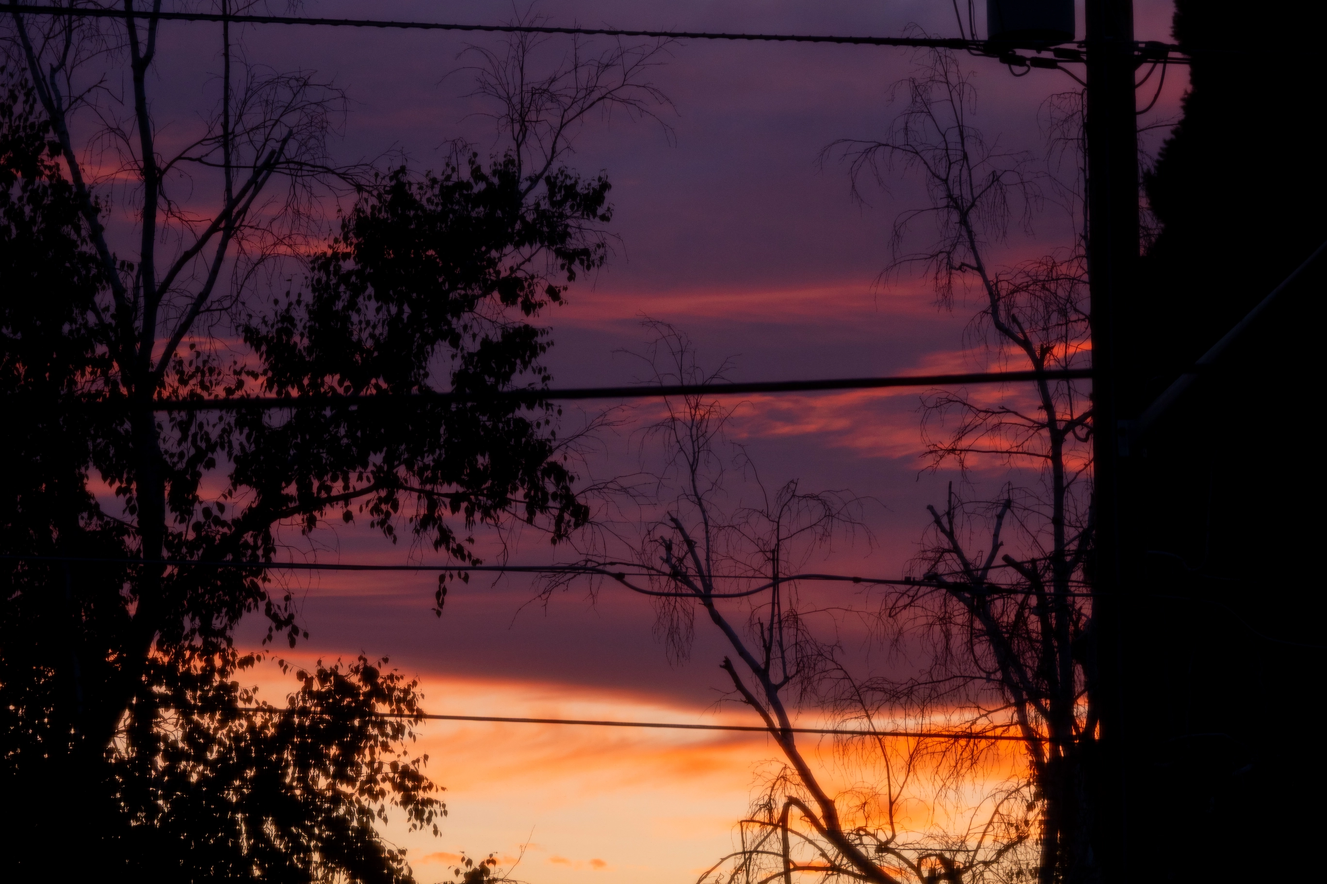A photo of a sunset