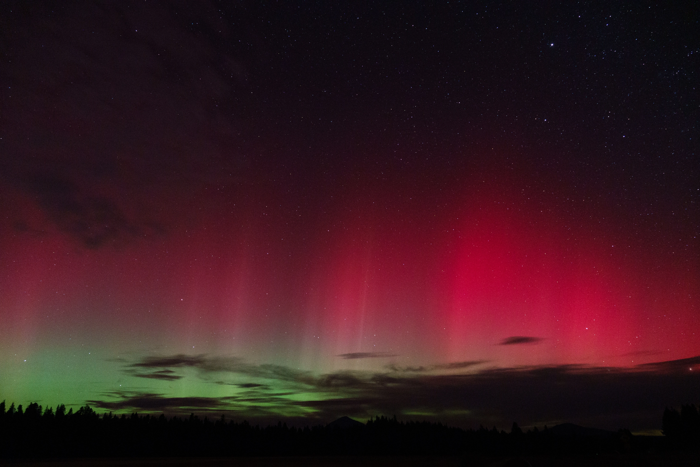 A photo of a the aurora borealis