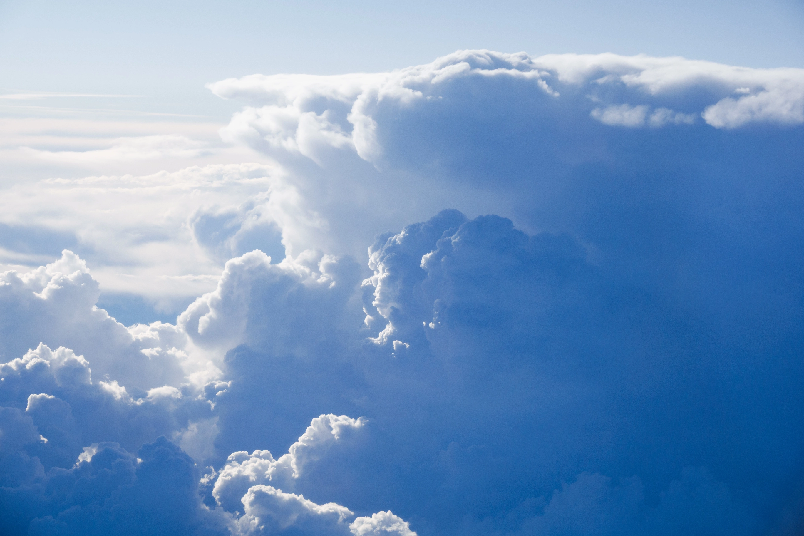 A photo of an arial view of clouds