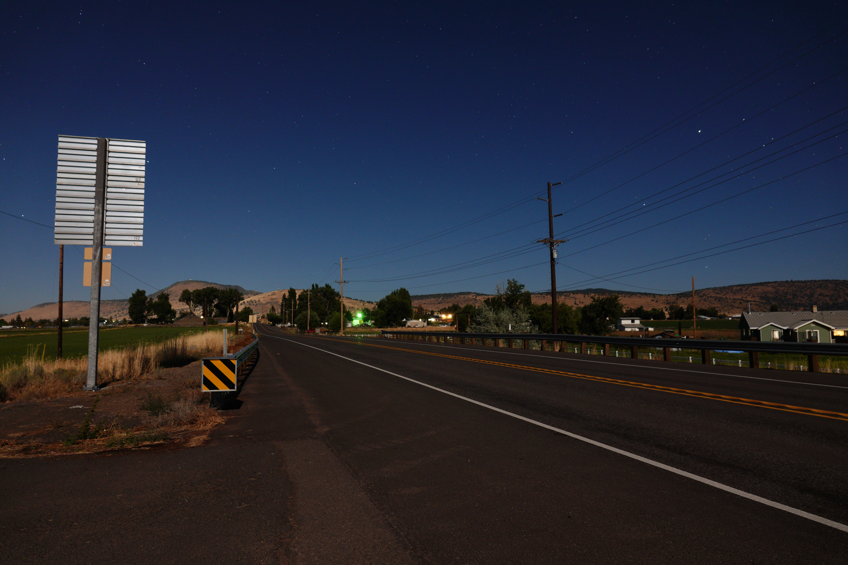 A photo of an illusion that makes nighttime look like daytime