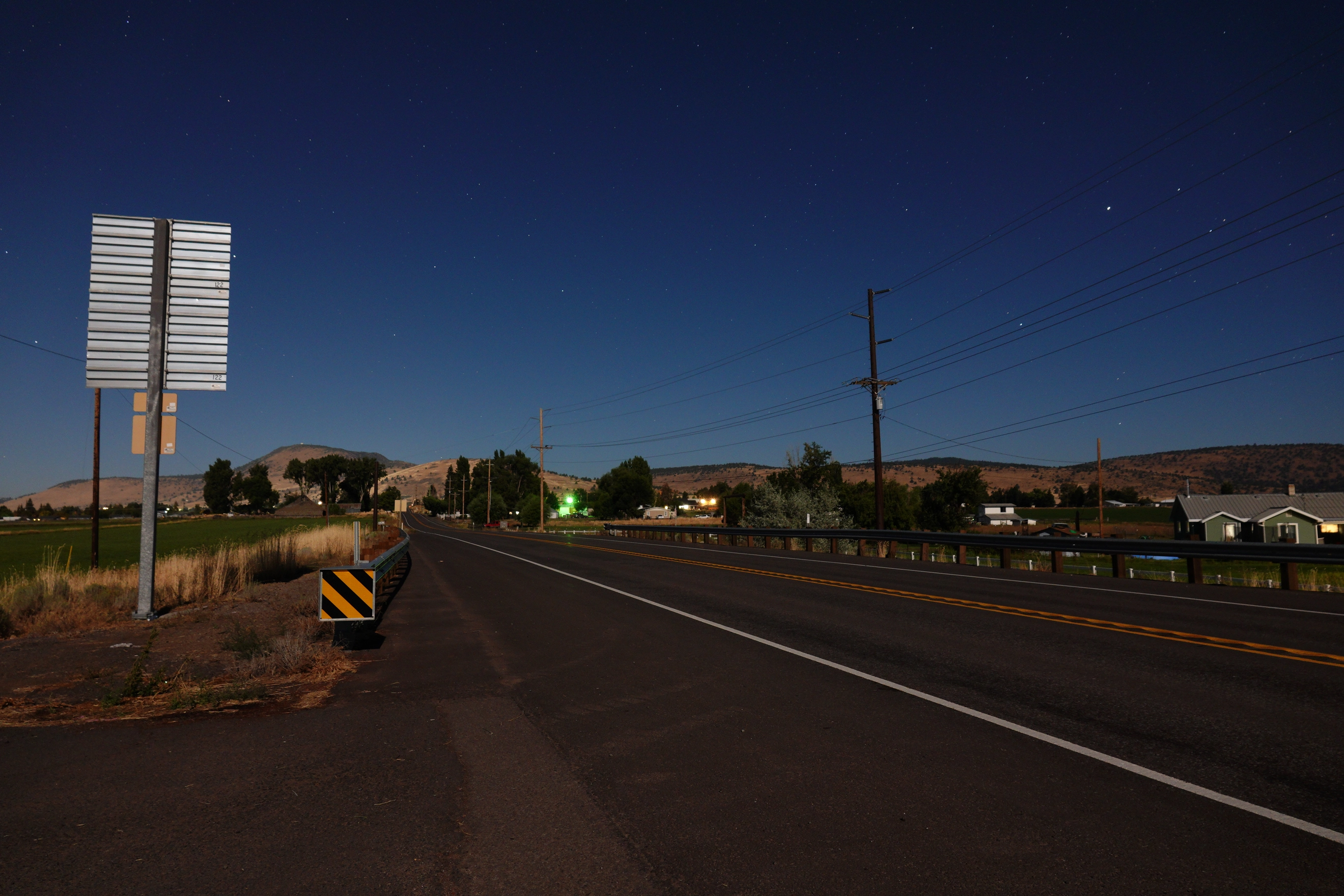 A photo of an illusion that makes nighttime look like daytime